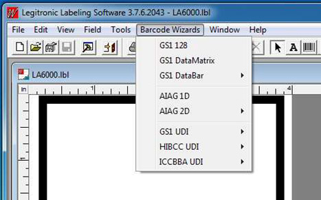 Legi bar code wizard
